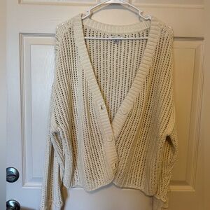 American Eagle cream button down cardigan size medium